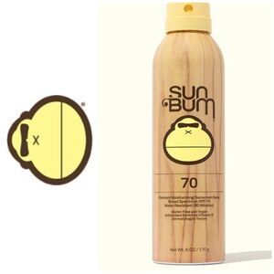 SUN BUM - NWT - Sunscreen Spray SPF 70 Original. Water resistant (80) Minutes.